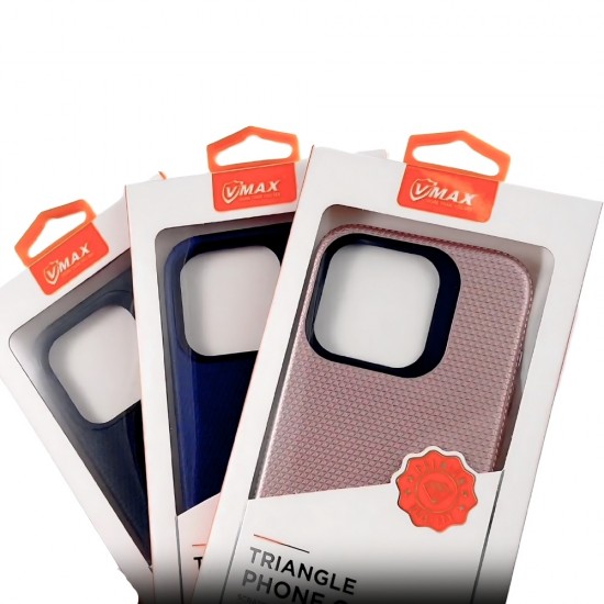 Силиконов твърд кейс Vmax Triangle, За iPhone 16 Pro (6.3), Черен от Fonax.bg