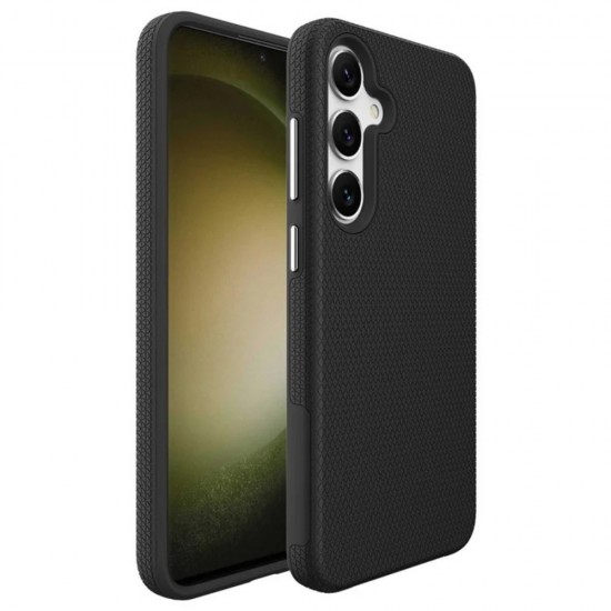 Силиконов твърд кейс Vmax Triangle, За Samsung Galaxy S24 (S921B), Черен от Fonax.bg