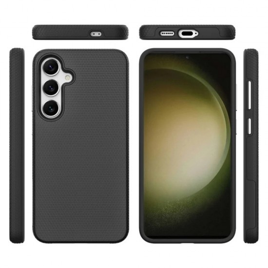 Силиконов твърд кейс Vmax Triangle, За Samsung Galaxy S24 (S921B), Черен от Fonax.bg