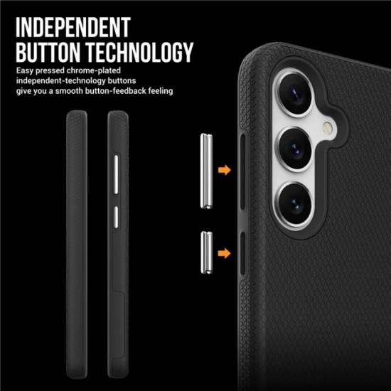 Силиконов твърд кейс Vmax Triangle, За Samsung Galaxy S24 (S921B), Черен от Fonax.bg