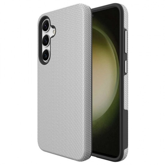 Силиконов твърд кейс Vmax Triangle, За Samsung Galaxy S24 (S921B), Сребрист от Fonax.bg