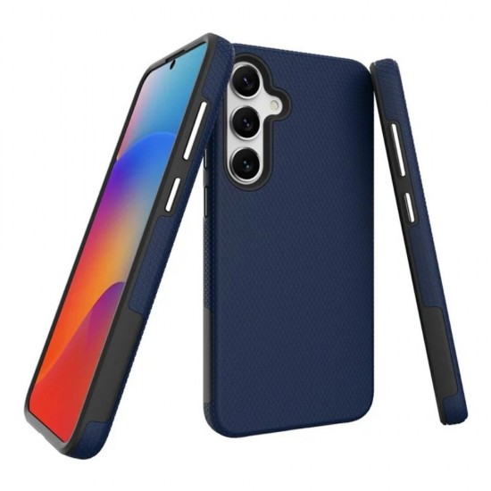 Силиконов твърд кейс Vmax Triangle, За Samsung Galaxy S25 Plus, Тъмносин от Fonax.bg