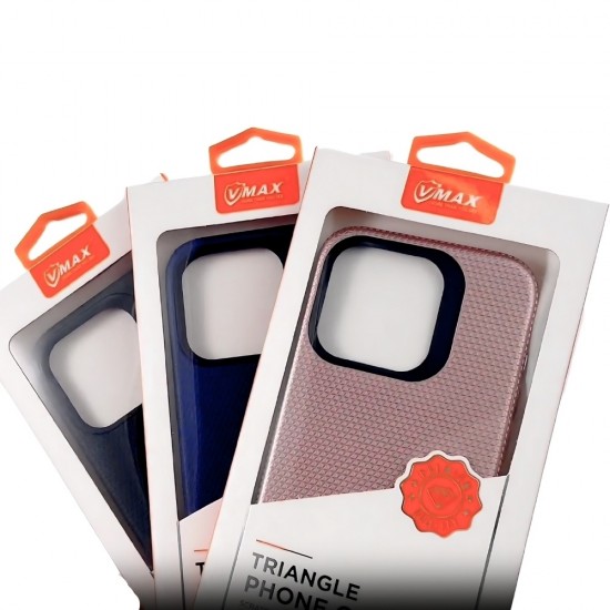 Силиконов твърд кейс Vmax Triangle, За Samsung Galaxy S25 Ultra, Розово-златен от Fonax.bg