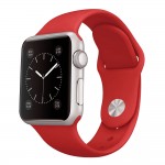 Силиконова каишка bSmart за часовник Apple iWatch 38/40/41mm, Червена