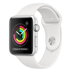 Силиконова каишка bSmart за часовник Apple iWatch 42/44/45/46/49mm, Бяла