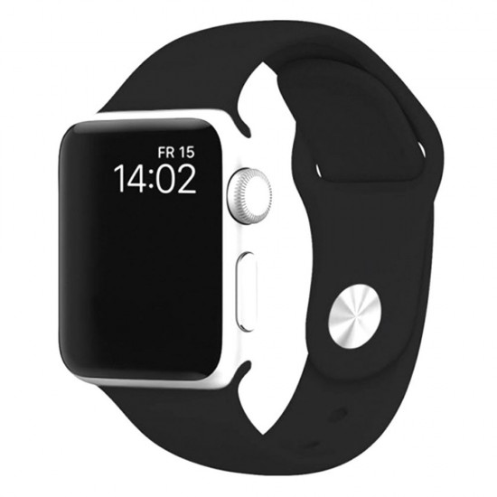 Силиконова каишка bSmart за часовник Apple iWatch 42/44/45/46/49mm, Черна от Fonax.bg