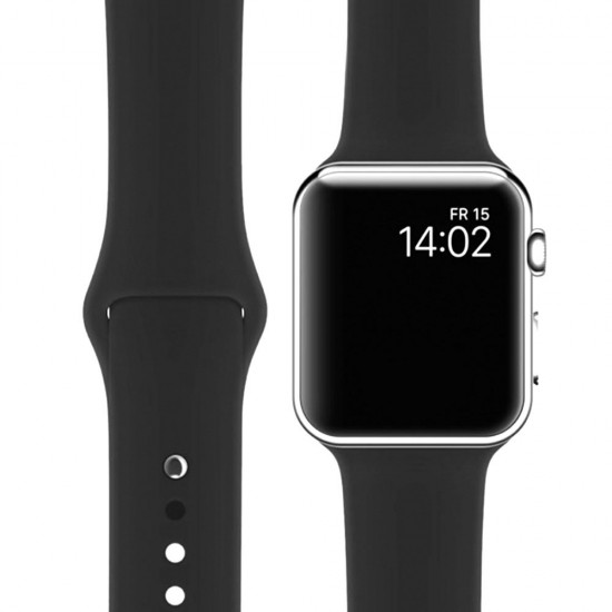 Силиконова каишка bSmart за часовник Apple iWatch 42/44/45/46/49mm, Черна от Fonax.bg