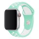 Силиконова каишка на дупки bSmart за часовник Apple iWatch 42/44/45/46/49mm, Ментова/Бяла от Fonax.bg