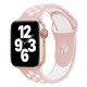 Силиконова каишка на дупки bSmart за часовник Apple iWatch 42/44/45/46/49mm, Пепел от рози/Бяла от Fonax.bg