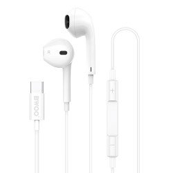Слушалки BWOO HF175 с USB-C дигитален интерфейс, бели