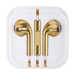 Слушалки HF за iPhone 3.5 mm в кутия, Златисти