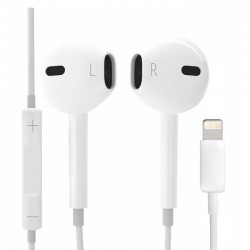 Слушалки HF за iPhone 7/8/XS Lightning bluetooth HQ, Бели