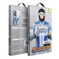 Стъклен протектор Blueo 5D Full Premium Anti-Reflex с цяло лепило, За iPhone 16 Pro (6.3), Черен