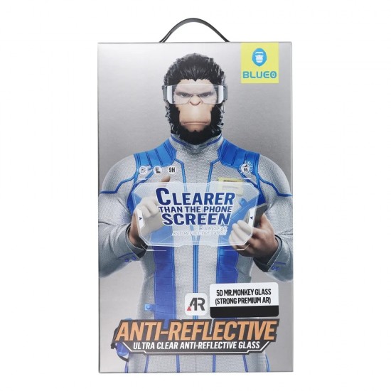 Стъклен протектор за дисплей Blueo 5D Full Premium Anti-Reflex с цяло лепило, За iPhone 16 Pro (6.3), Черен от Fonax.bg