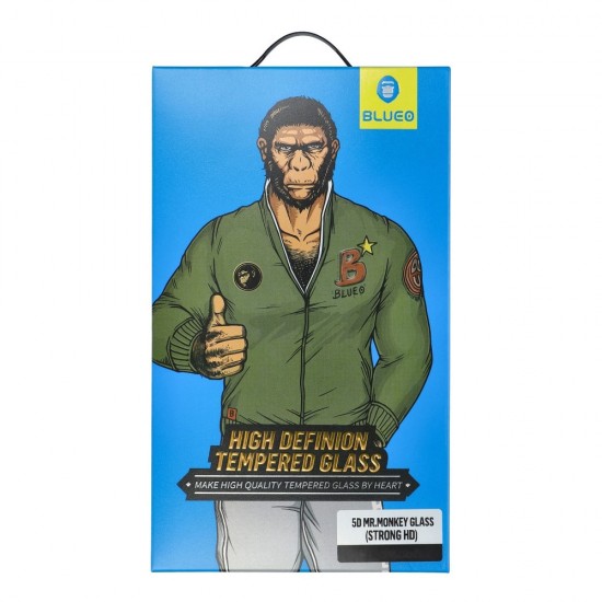 Стъклен протектор за дисплей Blueo 5D Full Strong HD с цяло лепило, За iPhone 13 Pro Max (6.7), Черен от Fonax.bg