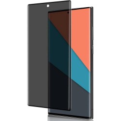 Стъклен протектор MBX 5D Full Privacy с лепило по края, За Samsung Galaxy S23 Ultra (S918B), Черен