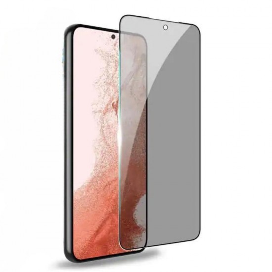 Стъклен протектор за дисплей MBX 5D Full Privacy с цяло лепило, За Samsung Galaxy S22 5G (S901B), Черен от Fonax.bg
