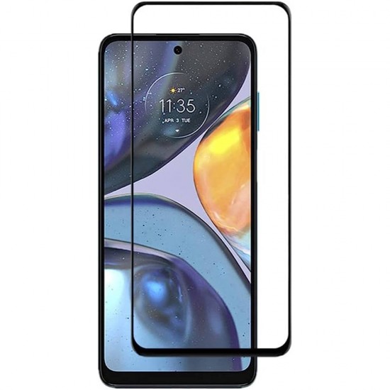 Стъклен протектор за дисплей OG paper box 5D Slim с цяло лепило, За Motorola Moto G22, Черен от Fonax.bg