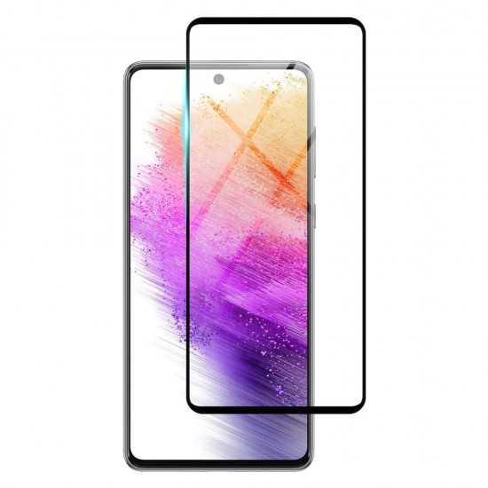 Стъклен протектор за дисплей OG paper box 5D Slim с цяло лепило, За Samsung Galaxy A73 5G (A736B), Черен от Fonax.bg