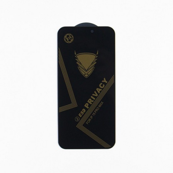 Стъклен протектор за дисплей OG Premium Privacy с цяло лепило, За iPhone 13 (6.1), Черен от Fonax.bg