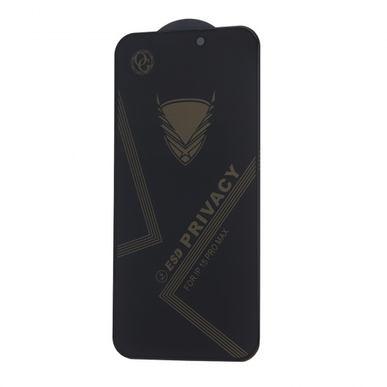 Стъклен протектор за дисплей OG Premium Privacy с цяло лепило, За iPhone 17 (6.3), Черен от Fonax.bg