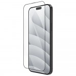 Стъклен протектор OG Premium с цяло лепило, За iPhone 16 Plus (6.7), Черен