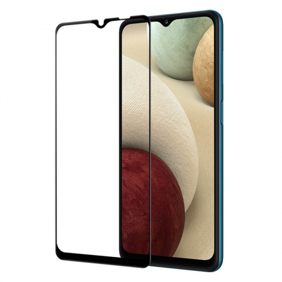 Стъклен протектор за дисплей OG 5D Slim с цяло лепило, За Samsung Galaxy A12/M12 (A125F/M127F), Черен от Fonax.bg