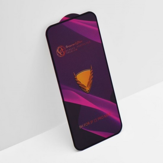 Стъклен протектор OG Premium с цяло лепило, За Samsung Galaxy A57, Черен