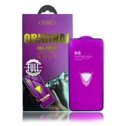 Стъклен протектор OG Premium с цяло лепило, За Samsung Galaxy S21 FE 5G (G990B), Черен