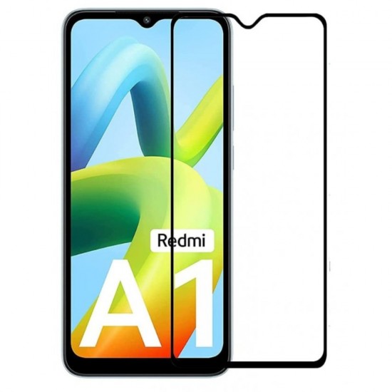 Стъклен протектор за дисплей OG 5D Slim с цяло лепило, За Xiaomi Redmi A1/Redmi A2, Черен от Fonax.bg