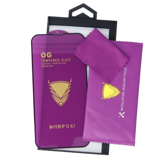 Стъклен протектор за дисплей OG 5D Slim с цяло лепило, За Xiaomi Redmi Note 14 Pro, Черен от Fonax.bg