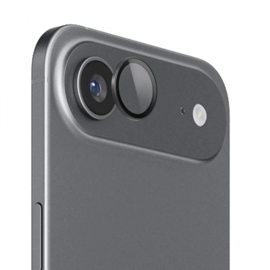 Стъклен протектор с метални рингове за задна камера MBX за Apple iPhone 17 Air, Черен от Fonax.bg