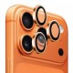 Стъклен протектор с метални рингове за задна камера MBX за Apple iPhone 17 Pro, 17 Pro Max, Оранжев от Fonax.bg