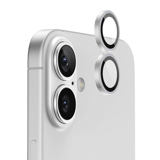 Стъклен протектор с метални рингове за задна камера MBX за Apple iPhone 17, Сребрист от Fonax.bg