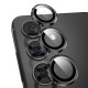 Стъклен протектор с метални рингове за задна камера MBX за Samsung Galaxy S25, Черен от Fonax.bg