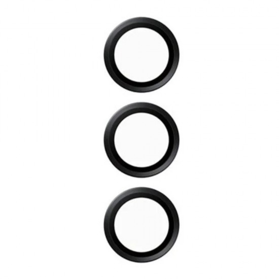 Стъклен протектор с метални рингове за задна камера MBX за Samsung Galaxy S25, Черен от Fonax.bg