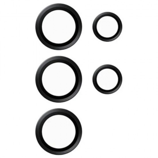 Стъклен протектор с метални рингове за задна камера MBX за Samsung Galaxy S25 Ultra, Черен от Fonax.bg