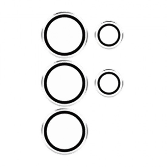 Стъклен протектор с метални рингове за задна камера MBX за Samsung Galaxy S25 Ultra, Сребрист от Fonax.bg