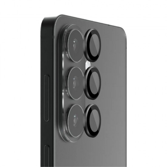 Стъклен протектор с метални рингове за задна камера MBX за Samsung Galaxy S26, Черен от Fonax.bg