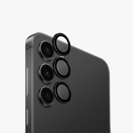 Стъклен протектор с метални рингове за задна камера MBX за Samsung Galaxy S26 Plus, Черен от Fonax.bg