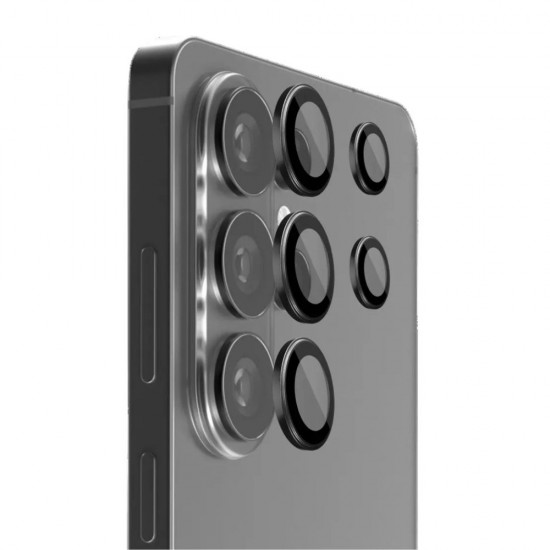 Стъклен протектор с метални рингове за задна камера MBX за Samsung Galaxy S26 Ultra, Черен от Fonax.bg