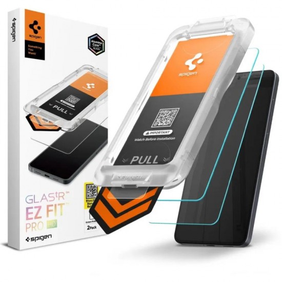 Стъклен протектор Spigen GLAS.tR EZ Fit Pro HD, За Samsung Galaxy S26, Прозрачен