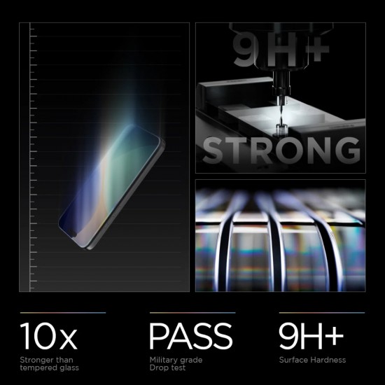 Стъклен протектор Spigen GLAS.tR EZ Fit  с цяло лепило, За iPhone 17 Pro Max (6.9), Прозрачен от Fonax.bg