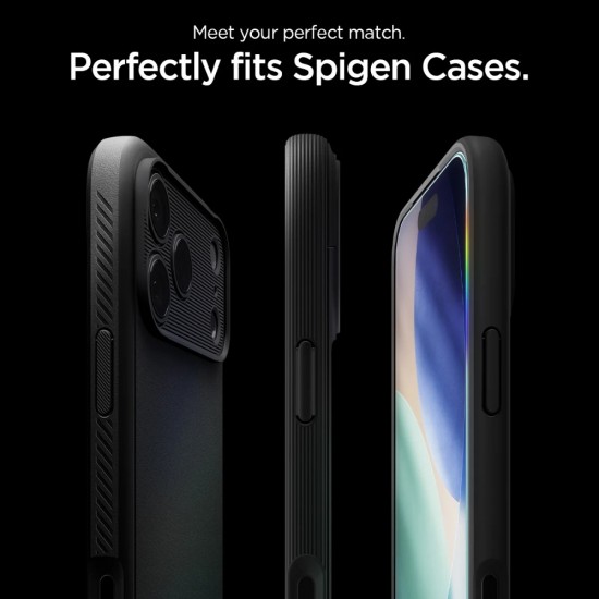 Стъклен протектор Spigen GLAS.tR EZ Fit  с цяло лепило, За iPhone 17 Pro Max (6.9), Прозрачен от Fonax.bg