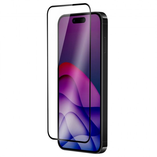 Стъклен протектор за дисплей MBX 9D Paper Box Flat, За iPhone 16 Pro Max (6.9), Черен от Fonax.bg