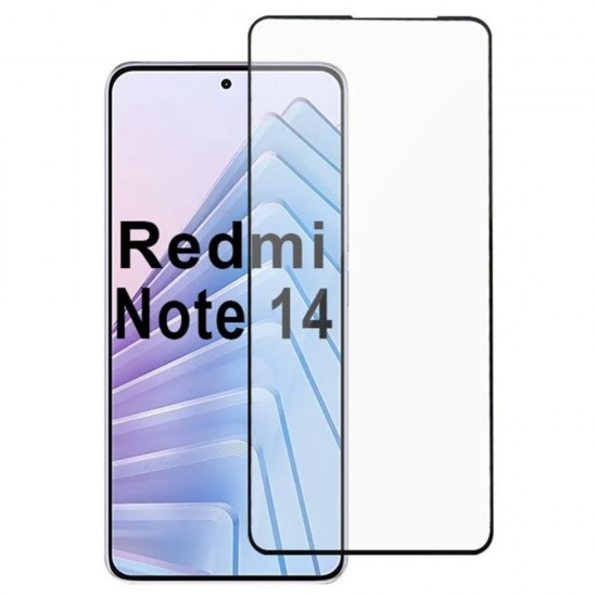 Стъклен протектор за дисплей MBX 9D Paper Box Flat, За Xiaomi Redmi Note 14 4G/5G, Черен от Fonax.bg