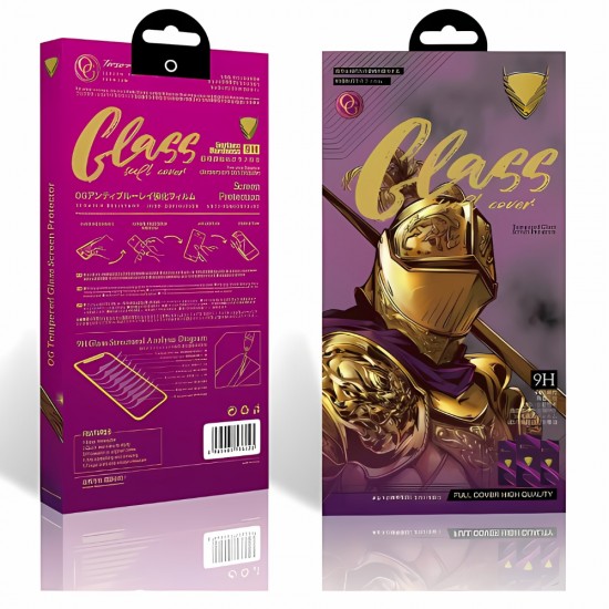 Стъклен протектор за дисплей OG 5D Slim с цяло лепило, За Samsung Galaxy A35 (A356B), Черен от Fonax.bg