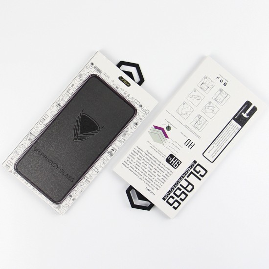 Стъклен протектор за дисплей OG Premium Privacy с цяло лепило, За iPhone 16 Pro (6.3), Черен от Fonax.bg