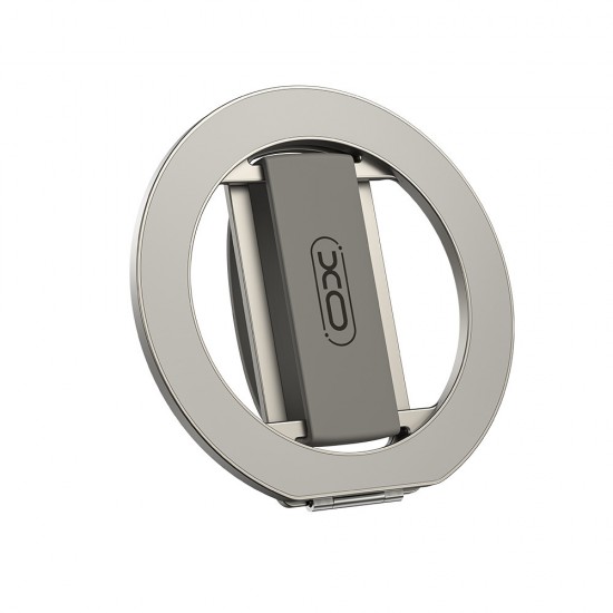 Стойка за бюро XO C198 за MagSafe, 2в1 силиконов  ринг, сива