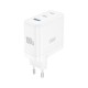 Зарядно устройство адаптер 100W 2x USB-C 1x USB, XO CE35 PD, Бял